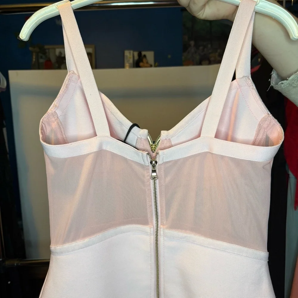NWT Beverly Hills Boutique Size L Pink Bodycon Bandage Dress - Picture 4 of 8